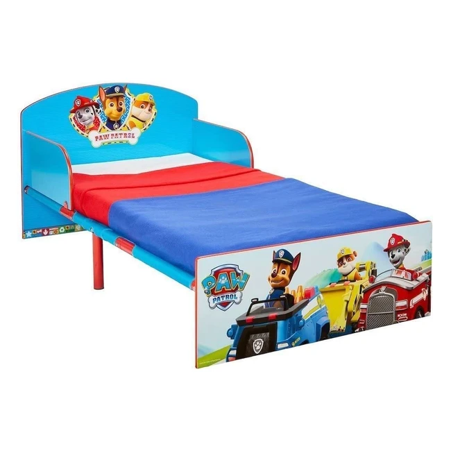 Paw Patrol Toddler Bed - Safe & Sturdy Low-to-Ground Design, Fits Standard Cot Mattress