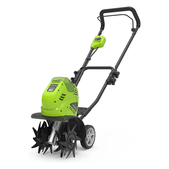 Greenworks G40TL Akku Gartenfrse mit Frontzinken - 25cm Arbeitsbreite 13cm Fr