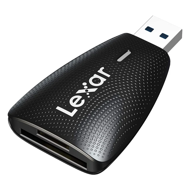 Lecteur de cartes mémoire Lexar Multicartes 2 en 1 USB 3.1 jusqu'à 312 Mo/s pour cartes SD UHS-I/UHS-II et microSD avec adaptateur USB 3.0/2.0 - LRW450UBAMZN