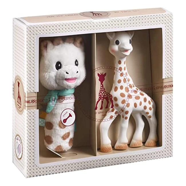 Coffret Cadeau Naissance Sophie la Girafe - Hochet Pouet en Caoutchouc 100% Naturel