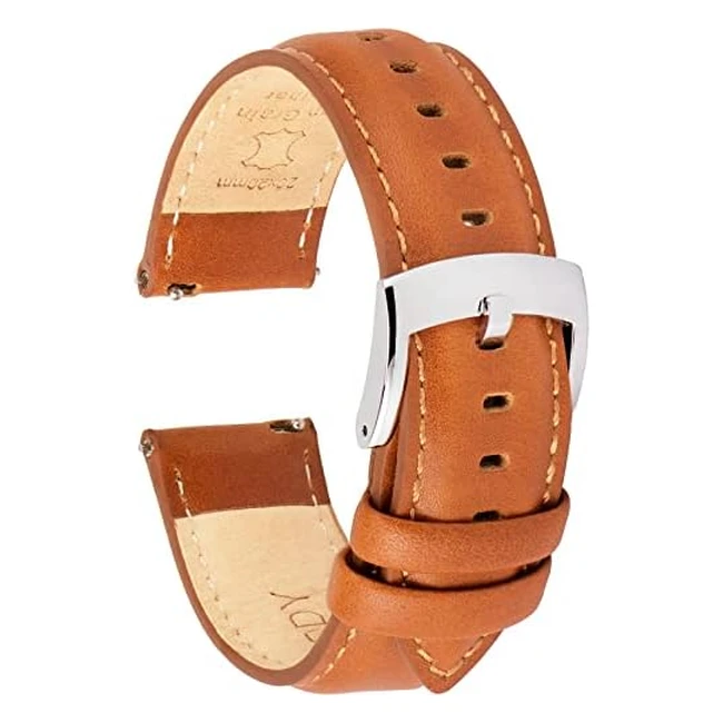 Bracelet de Montre Ottoody Libération Rapide en Cuir Grain Supérieur pour Homme et Femme - 18mm à 22mm