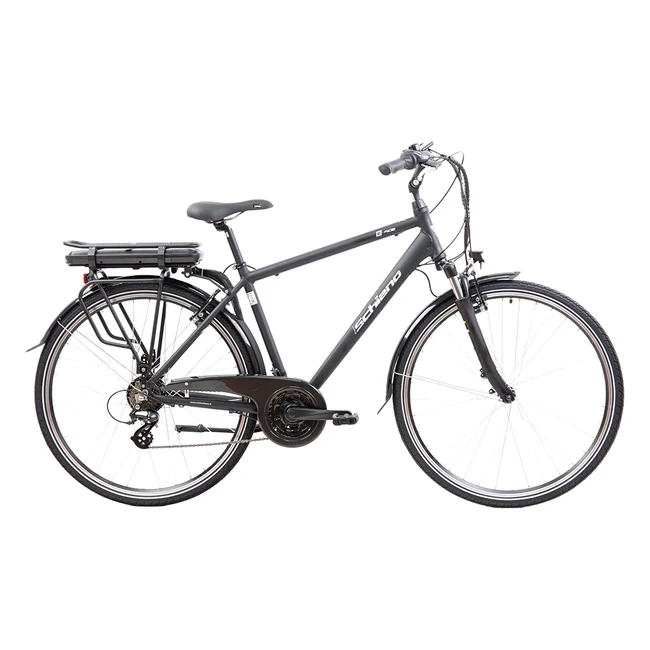 Flli Schiano Eride 28 Zoll City E-Bike, 250W Motor, Shimano 21-Ganggetriebe, Schwarz