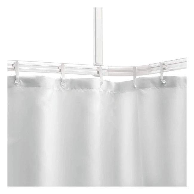 Sealskin Easy Roll Shower Curtain Rail - Stainless Steel - 90cm - White