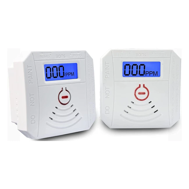 Mini Carbon Monoxide Detector with LCD Display & Sound Alarm - Protect Your Home & Office - EN50291 Compliant