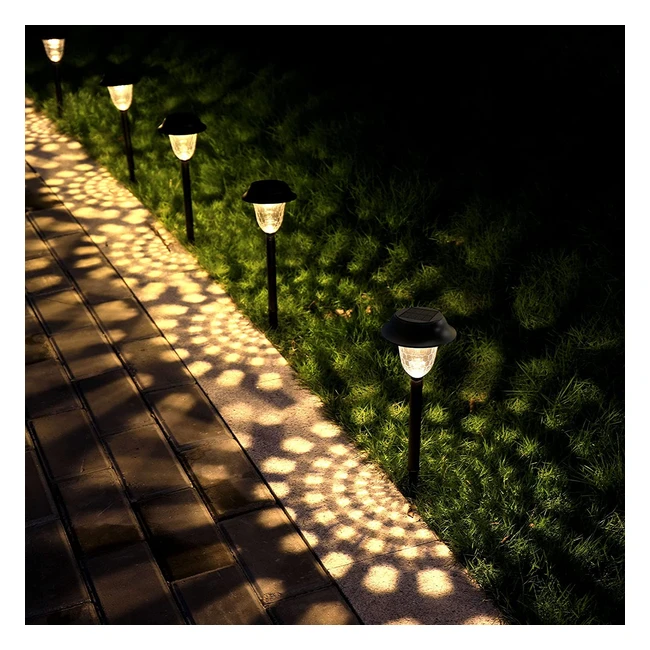 Lampade solari da giardino WHOUSEWE - 8 pezzi, impermeabili IP66, LED ad alta qualità per esterno, prato, patio, cortile