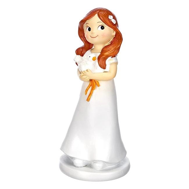 Figurine de Communion Petite Fille avec Colombe - Mopec Y6702