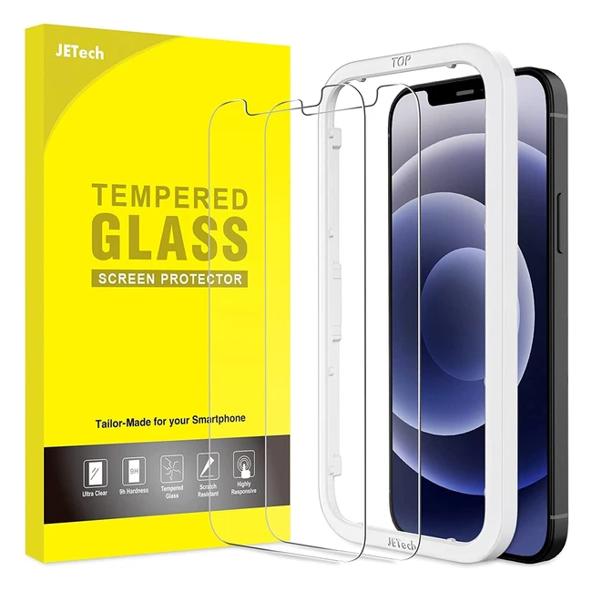 Jetech Tempered Glass Screen Protector for iPhone 12/12 Pro - 2 Pack