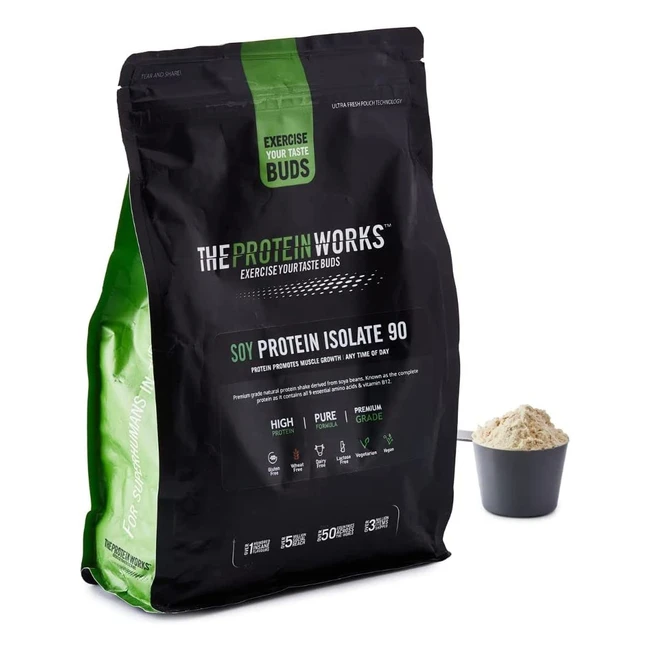 Soy Protein 90 Isolate - 100 Vegan Nachhaltig Neutraler Geschmack Low Fat G