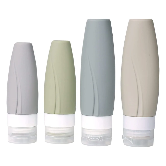 Leak-Proof Refillable Silicone Travel Bottles - Set of 4