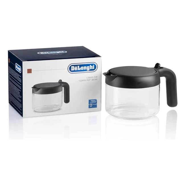 Jarra DeLonghi DLSC021 para cafetera - 6 tazas - Negro Transparente