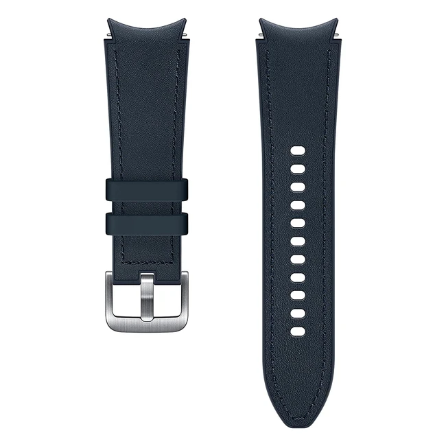 Samsung Hybrid Leather Watch Strap - Official 20mm SM Navy Band with Precise Fit and High-Quality Materials