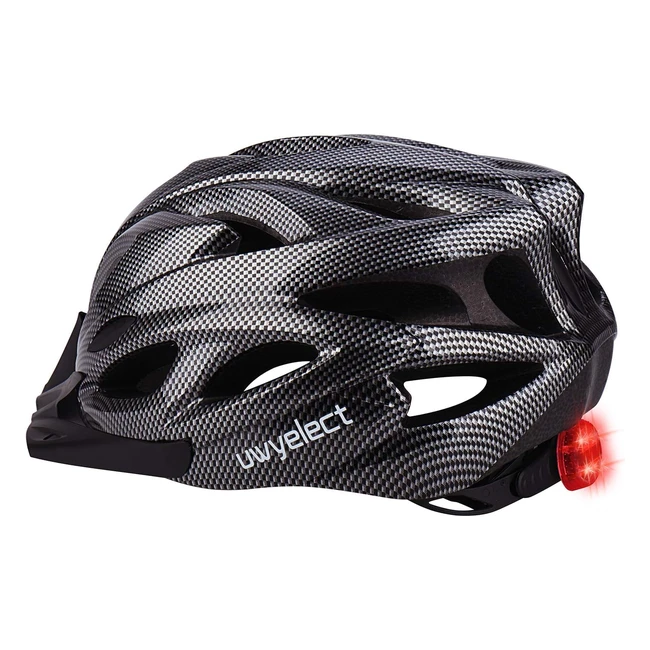 UWYElect Bike Helmet - Lightweight, Detachable Visor, LED Light, CE Certified