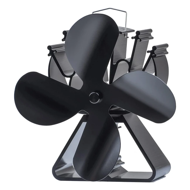 Ventilateur de poêle à bois 4 lames silencieux - Économie d'énergie et écologique