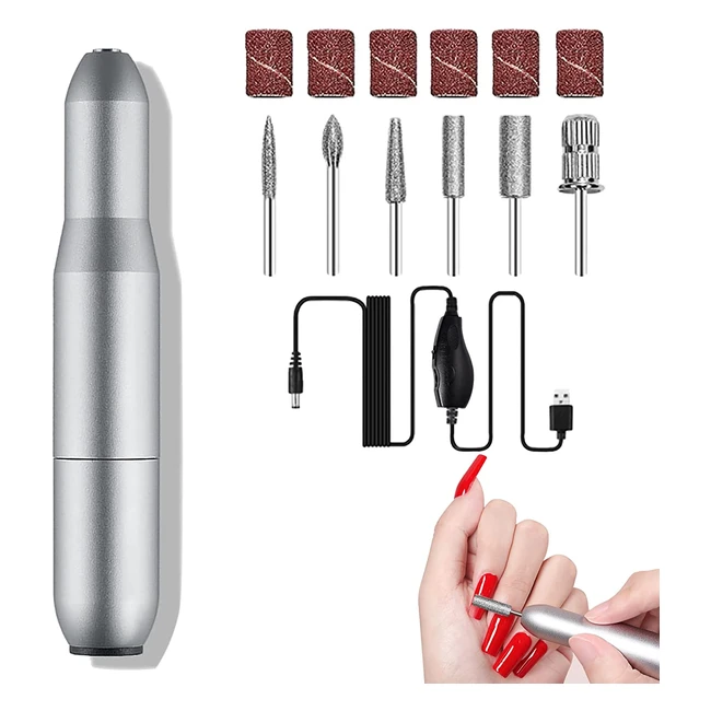 Fresa per unghie professionale 12 in 1 portatile - Kit manicure e pedicure elettrico - 20000 RPM - Regalo festa della mamma