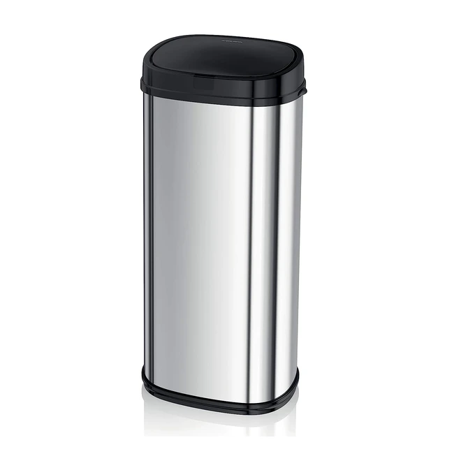 Morphy Richards Chroma 971001 Square Kitchen Bin - 50L Capacity, Infrared Motion Sensor, Durable Steel Construction