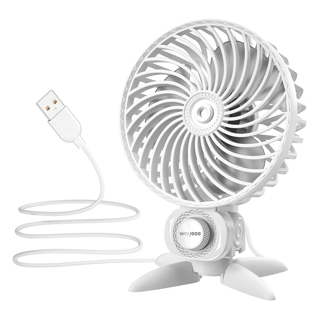 Ventilateur de Bureau USB Silencieux 360° Réglable - Wayeee