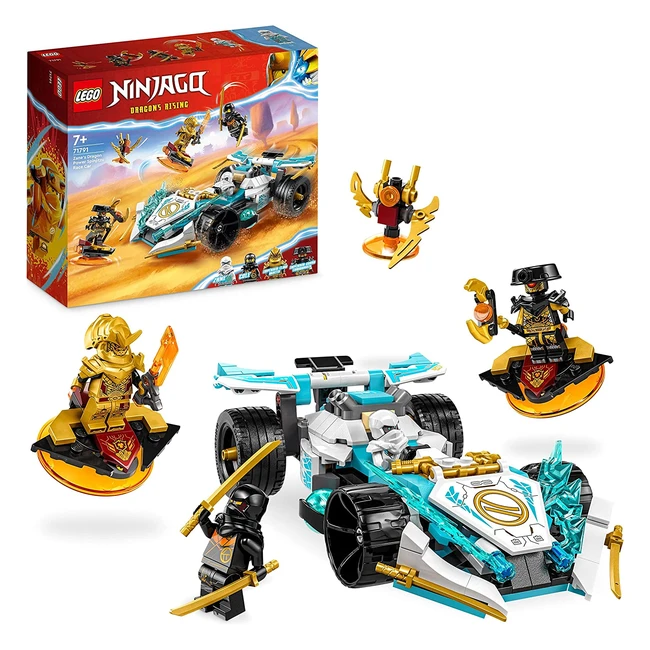 LEGO 71791 Ninjago Zanes Drachenpowerspinjitzurennwagen - Fahrzeugbausatz für Kinder ab 7 Jahren mit Spinnfunktion und 4 Minifiguren