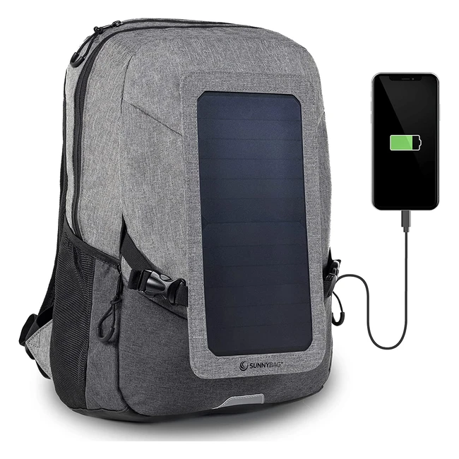 Mochila Sunnybag Explorer con panel solar integrado de 6W - Impermeable y resistente - Carga tus dispositivos USB en cualquier lugar
