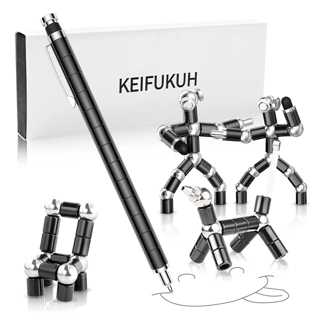 Keifukuh Fidget Gel Pen - Multifunctional Creative Gift for Adults, Men, Women, Dads, Moms - Transformable into Various Shapes - High-Quality Color Plating Process