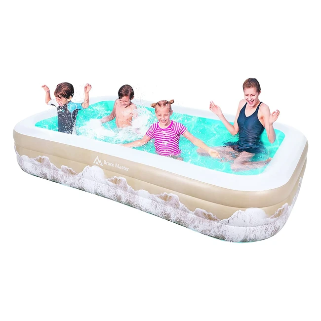 Piscina Inflable Brace Master 241x142x56cm para Fiesta Acuática de Verano - Ideal para Adultos y Jardín