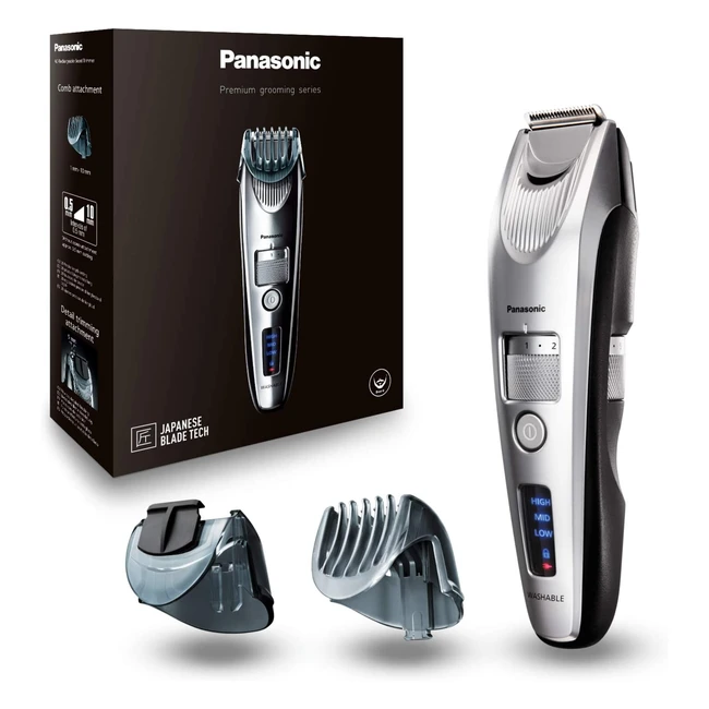Panasonic Premium Bartschneider ERSB60 | 19 Längeneinstellungen | 0,5-10mm | Präzisionsaufsatz | Ladestation | Männer Barttrimmer