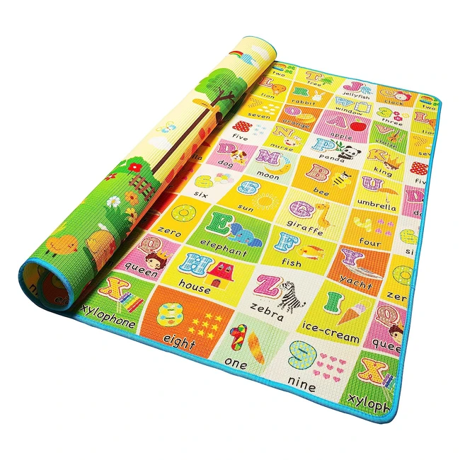 Tappeto Gioco Bambini Alea Baby Pieghevole 180x150x05cm - Morbido e Sicuro con B