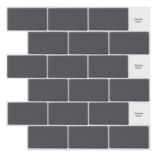 Azulejos autoadhesivos Wostick, rosa, gris y negro, 10 hojas, 12x12 pulgadas