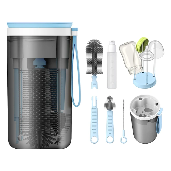 Kit de cepillos para biberones Yotime 6 en 1 - limpieza profunda y fácil en cualquier lugar