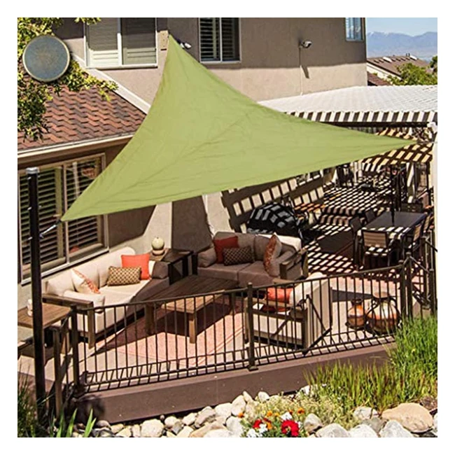 Waterproof Sun Shade Sail - UV Block Triangle Canopy 3x3x3m Armygreen