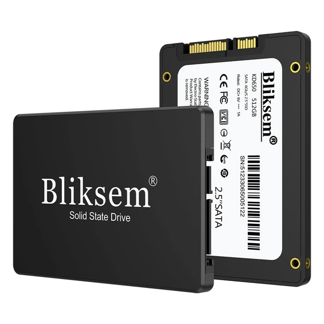 Bliksem SSD 512GB SATA III 6Gbs Internal Solid State Drive - Up to 550Mbs - for Laptop and PC KD650
