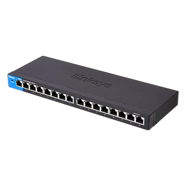 Linksys LGS116 16-Port Gigabit Unmanaged Network Switch - High-Speed Transfers, Autosensing Ports, Power-Saving, Easy Plug & Play