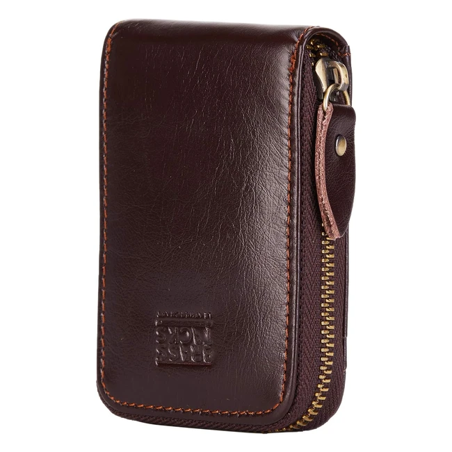 Portafoglio in vera pelle con protezione RFID e 13 scomparti per carte