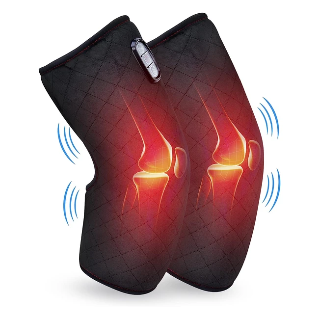 Comfier Heated Knee Massager Brace with Vibration Massage and Heat - Stress Relief, Blood Circulation - Father's Day Gifts for Men/Women