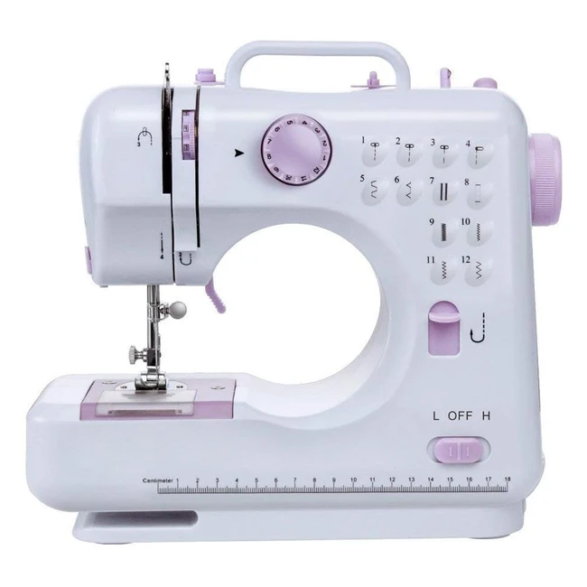 12 Stitch Multifunction Sewing Machine - Portable, Double Line, Two-Speed, Easy to Use