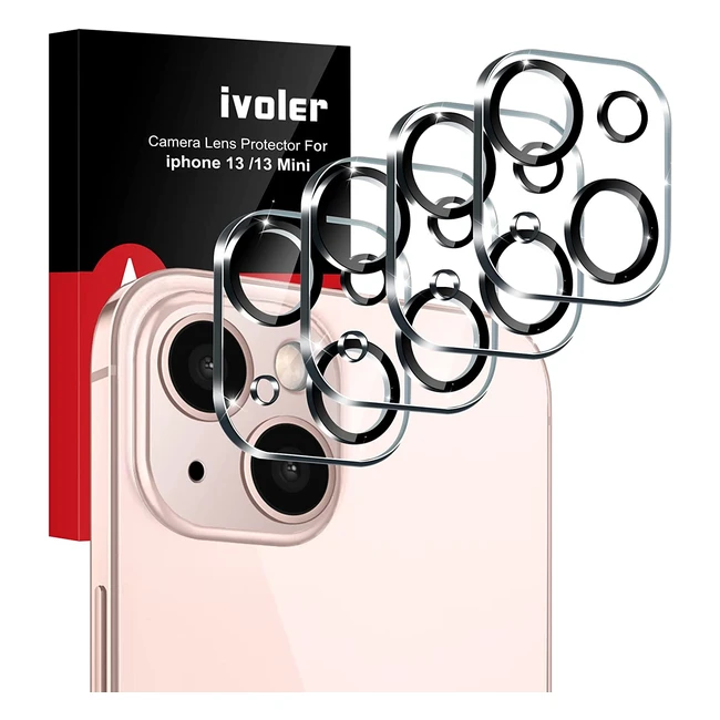 iVoler 4 pièces protecteur caméra arrière pour iPhone 13/13 mini - anti-rayures, ultra-résistant, film verre trempé
