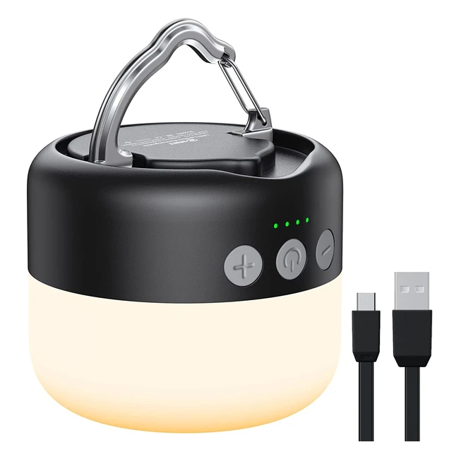 LED Campinglampe, wiederaufladbar, dimmbar, magnetisch, tragbar, für Notfälle, Outdoor, Wandern