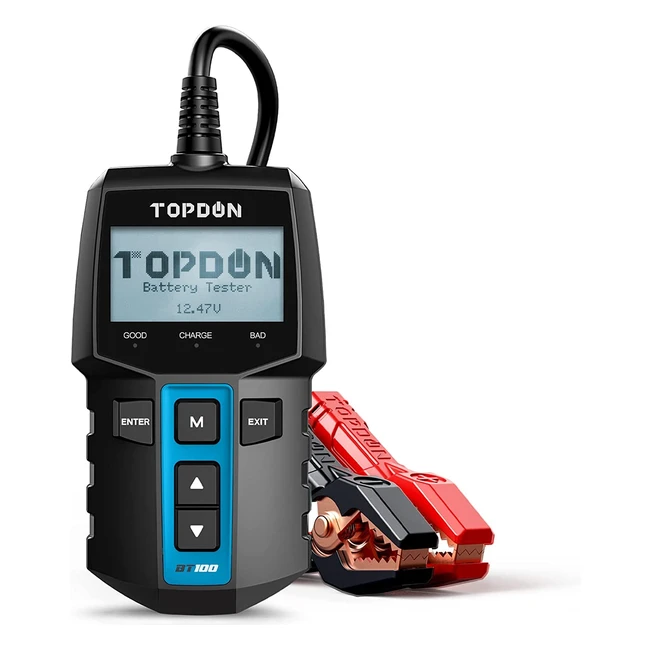 TOPDON BT100 Kfz-Batterietester 12V mit 100-2000 CCA - Schnell und präzise