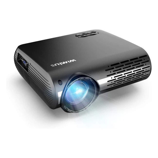 Vidéoprojecteur Wimius 7800 Lumens Full HD 1080P Natif avec Correction de Distorsion et Zoom - Durée de Vie 90000 Heures