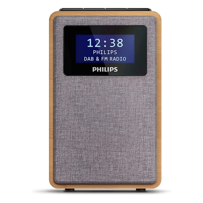 Philips R500510 Clock Radio - DABFM Radio Dual Alarms Compact Design Full-Ra