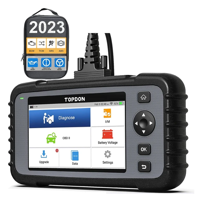 Topdon AD500 OBD2 Scanner - Pro-Level Car Diagnostic Tool with 3 Reset Services, 4 Vital Car Systems, 57 Brands Coverage, Free Lifetime Update via WiFi, and 2-Year Warranty