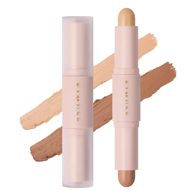 Kimuse Contour Stick 2en1 Iluminador y Bronceador W02Medium - Maquillaje de Textura Cremosa
