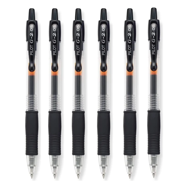 Stylo bille Pilot G2 rétractable rechargeable extra fin 0.5mm - Lot de 6