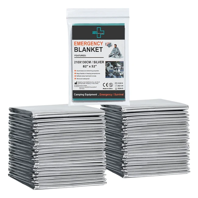 Emergency Foil Blanket 12-Pack - Retains 90% Body Heat - Perfect for Outdoors, Hiking, and Survival