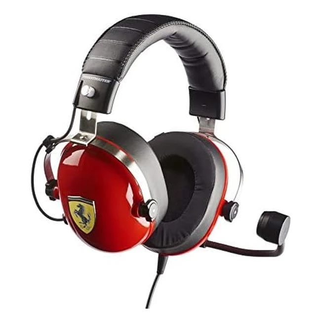 Auriculares Thrustmaster Tracing Scuderia Ferrari para PS5, PS4, Xbox Series X/S, Xbox One, PC y Switch - Sonido claro y preciso con controladores de 50 mm y micrófono unidireccional de alto rendimiento