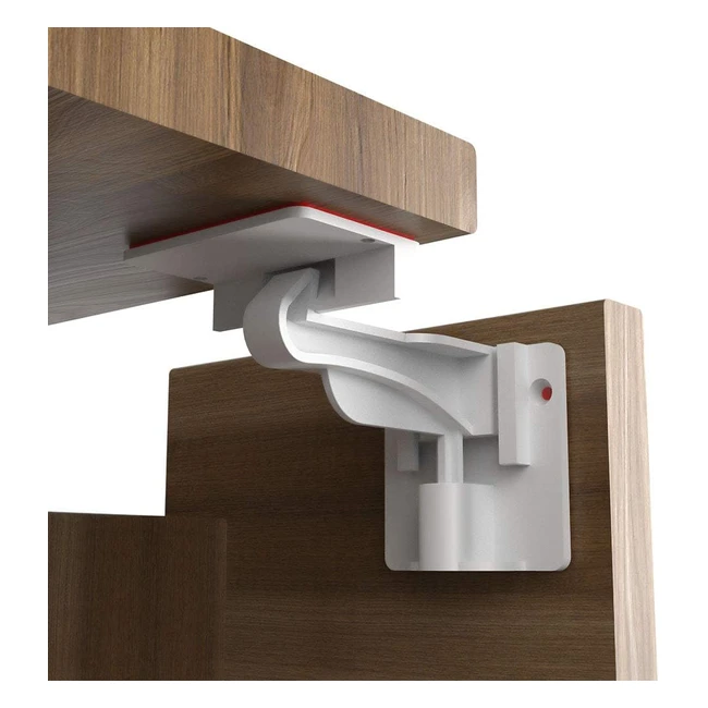 Verrous de sécurité pour enfant - Kit de 10 verrous pour tiroirs et placards sans vis - Résistance de 50kg - Nouveau design discret et facile à installer