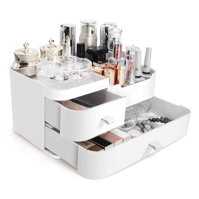 Macallen Makeup Organizer - 8 Compartments for Cosmetics, Skincare, and More