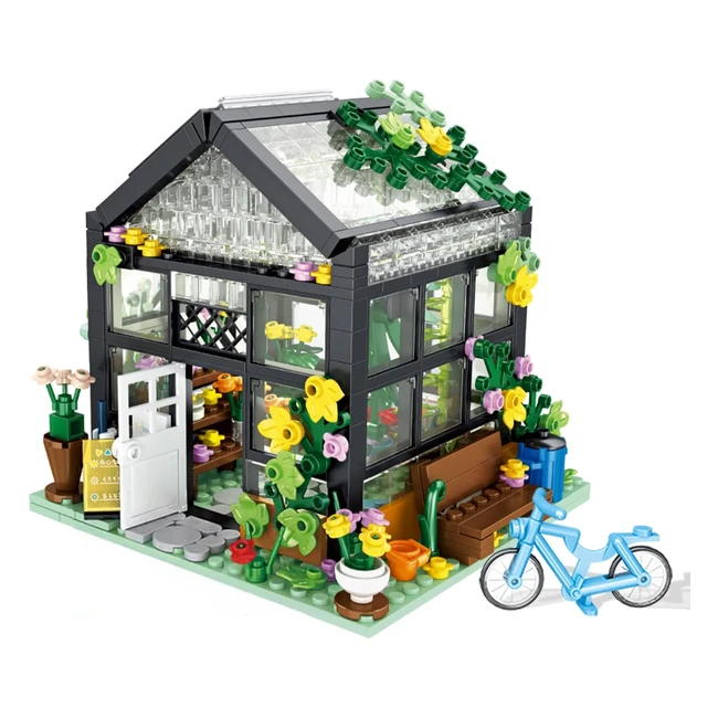 QLT Flower House LED Konstruktionsset kompatibel mit LEGO Friends - Modellklemmbausteine - Geschenk für Mädchen (612 Teile) und Bausteinliebhaber (579 Teile)