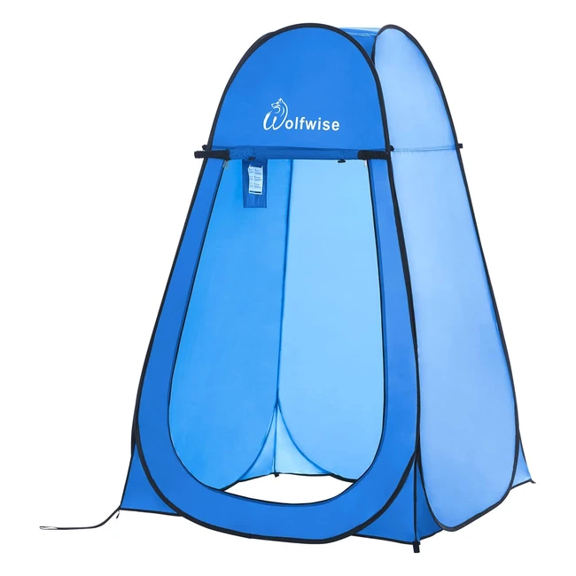 Wolfwise Portable Shower Privacy Tent - Spacious and UPF 30 with Zipper Window and Multifunctional Use