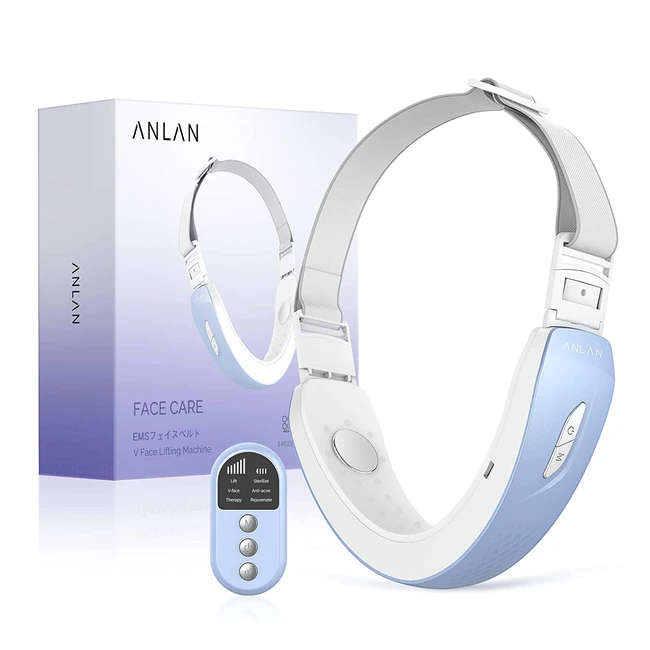 Anlan EMS V-Forming-Massagegert mit roter und blauer Phototherapie 6 Modi Fe