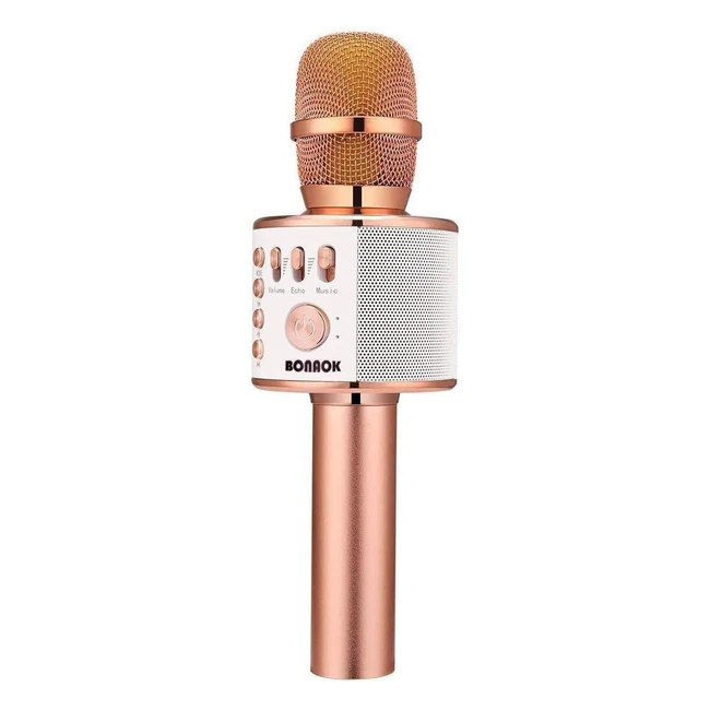 BONAOK Kinder Karaoke Mikrofon 3in1 tragbares Bluetooth Mikrofon Handmikrofon Ge